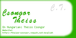 csongor theiss business card